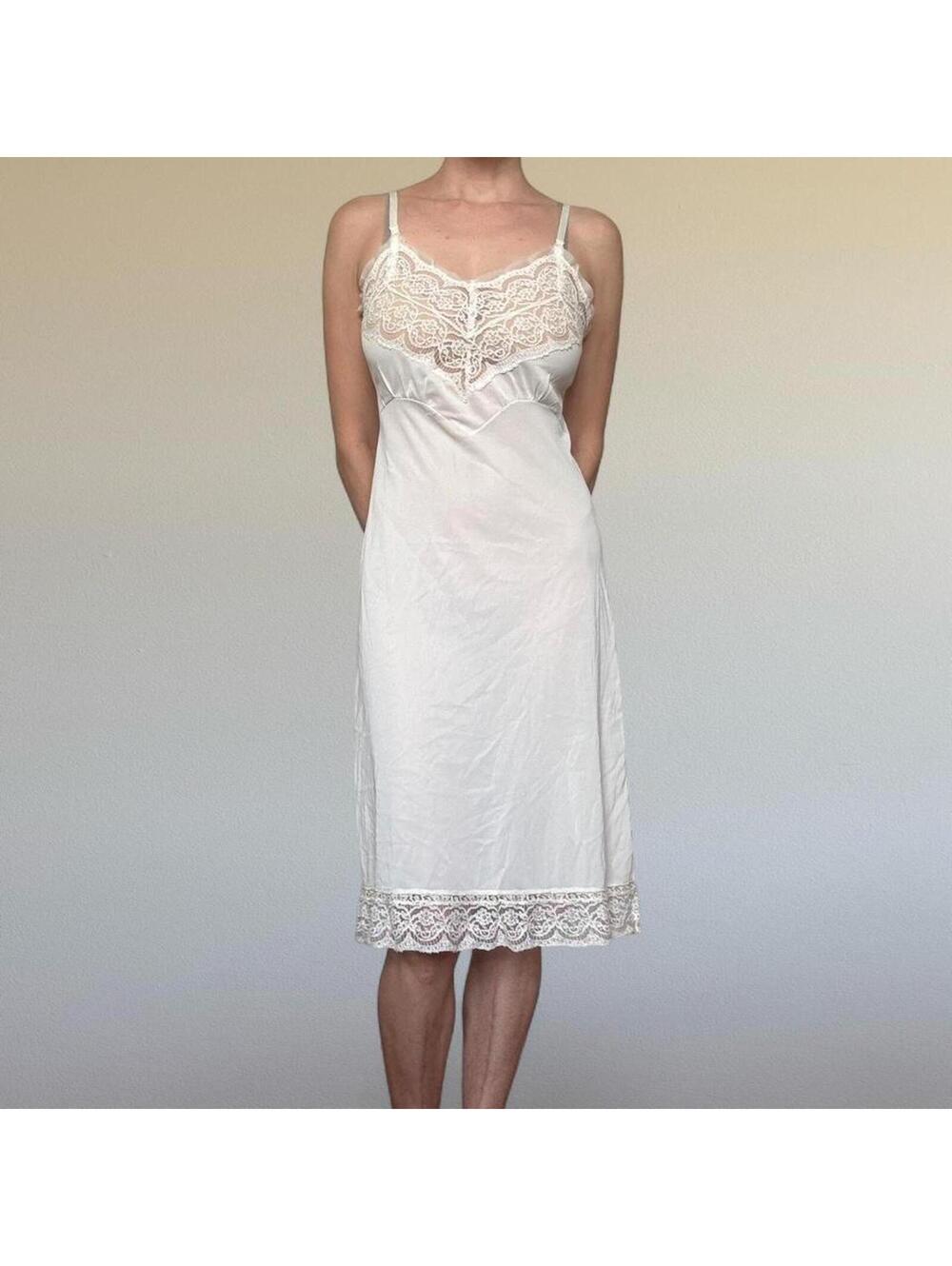 Vintage white lace nightgown.